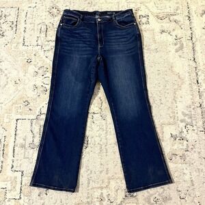 J Jill Jeans Womens (18R) Blue High Rise Bootcut Elastic Waist Stretch Dark Wash
